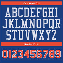 Загрузить изображение в средство просмотра галереи, Custom Royal Orange-White Authentic Throwback Basketball Jersey
