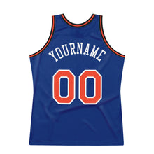 Laden Sie das Bild in den Galerie-Viewer, Custom Royal Orange-White Authentic Throwback Basketball Jersey

