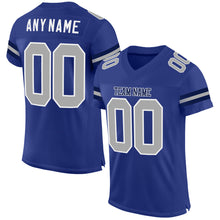 Load image into Gallery viewer, Custom Royal Gray-White Mesh Authentic Football Jersey
