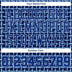 Custom Royal Royal-White 3D Pattern Design Authentic Baseball Jersey