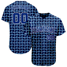 Laden Sie das Bild in den Galerie-Viewer, Custom Royal Royal-White 3D Pattern Design Authentic Baseball Jersey
