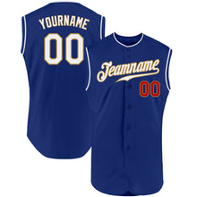 Charger l&#39;image dans la galerie, Custom Royal White-Red Authentic Sleeveless Baseball Jersey
