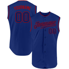 Load image into Gallery viewer, Custom Royal Royal-Red Authentic Sleeveless Baseball Jersey

