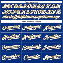 Charger l&#39;image dans la galerie, Custom Royal White-Old Gold Authentic Sleeveless Baseball Jersey
