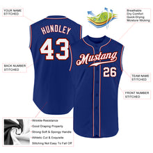Charger l&#39;image dans la galerie, Custom Royal White-Red Authentic Sleeveless Baseball Jersey
