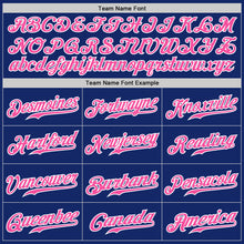 Laden Sie das Bild in den Galerie-Viewer, Custom Royal White Pinstripe Pink-White Authentic Baseball Jersey
