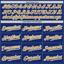 Laden Sie das Bild in den Galerie-Viewer, Custom Royal White Pinstripe Old Gold-White Authentic Baseball Jersey
