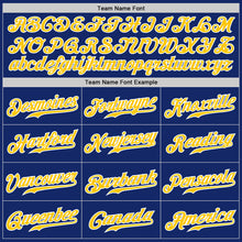 Загрузить изображение в средство просмотра галереи, Custom Royal Gold Pinstripe Gold-White Authentic Baseball Jersey
