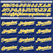 Laden Sie das Bild in den Galerie-Viewer, Custom Royal Gold Pinstripe Gold-White Authentic Baseball Jersey
