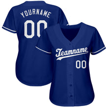 Laden Sie das Bild in den Galerie-Viewer, Custom Royal White Authentic Baseball Jersey
