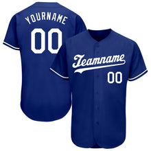Laden Sie das Bild in den Galerie-Viewer, Custom Royal White Authentic Baseball Jersey
