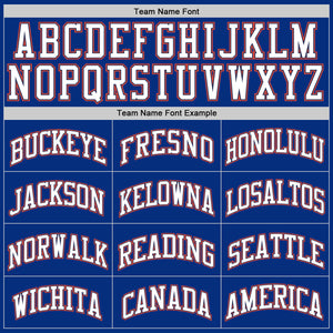 Custom Royal White-Orange Authentic Throwback Basketball Jersey