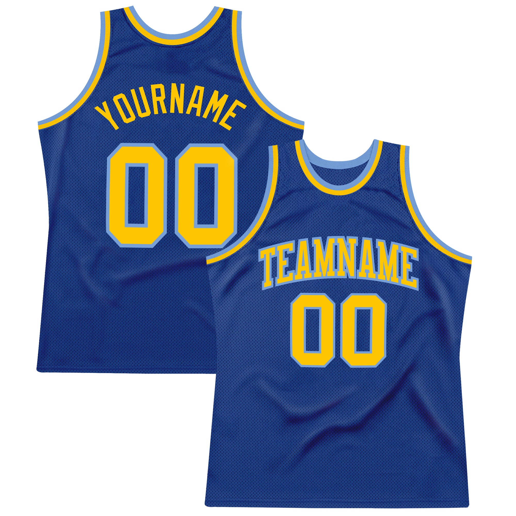 yellow and blue basketball jersey