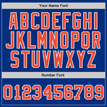 Load image into Gallery viewer, Custom Royal Orange-White Authentic Throwback Basketball Jersey
