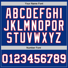 Load image into Gallery viewer, Custom Royal White-Red Authentic Throwback Basketball Jersey
