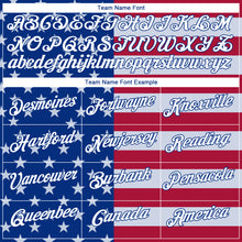 Load image into Gallery viewer, Custom Royal White-Red 3D American Flag Performance T-Shirt
