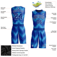 Laden Sie das Bild in den Galerie-Viewer, Custom Royal Royal-Light Blue Round Neck Sublimation Basketball Suit Jersey
