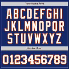 Laden Sie das Bild in den Galerie-Viewer, Custom Royal White-Orange Authentic Baseball Jersey
