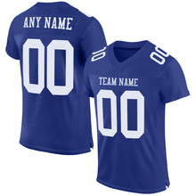 Load image into Gallery viewer, Custom Royal White Mesh Authentic Football Jersey
