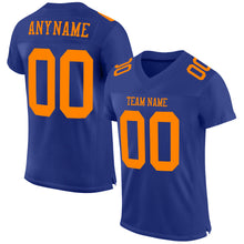Load image into Gallery viewer, Custom Royal Bay Orange Mesh Authentic Football Jersey
