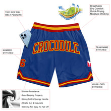 Load image into Gallery viewer, Custom Royal Red-Gold Authentic Throwback Basketball Shorts
