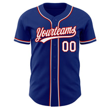 Laden Sie das Bild in den Galerie-Viewer, Custom Royal White-Red Authentic Baseball Jersey
