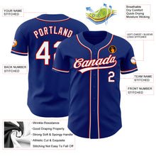 Laden Sie das Bild in den Galerie-Viewer, Custom Royal White-Red Authentic Baseball Jersey
