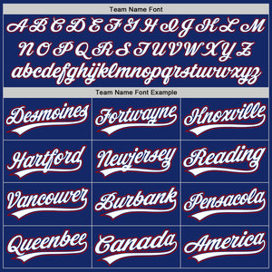 Custom Royal White-Red Authentic Baseball Jersey