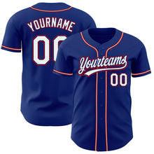 Charger l&#39;image dans la galerie, Custom Royal White-Red Authentic Baseball Jersey
