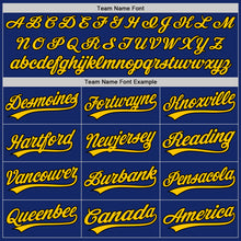 Load image into Gallery viewer, Custom Royal Black-Gold Authentic Baseball Jersey
