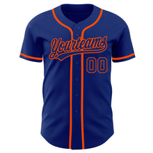 Load image into Gallery viewer, Custom Royal Royal-Orange Authentic Baseball Jersey
