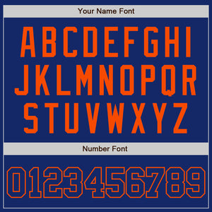Custom Royal Royal-Orange Authentic Baseball Jersey