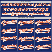 Laden Sie das Bild in den Galerie-Viewer, Custom Royal White-Orange Authentic Baseball Jersey
