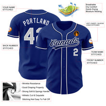 Load image into Gallery viewer, Custom Royal Gray-White Authentic Baseball Jersey

