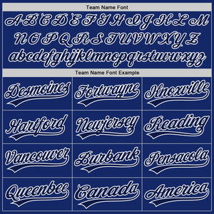 Custom Royal Gray-White Authentic Baseball Jersey