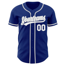 Load image into Gallery viewer, Custom Royal White-Gray Authentic Baseball Jersey
