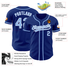 Laden Sie das Bild in den Galerie-Viewer, Custom Royal Light Blue-White Authentic Baseball Jersey
