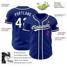 Load image into Gallery viewer, Custom Royal Cream-Hot Pink Authentic Baseball Jersey
