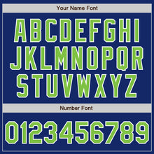 Load image into Gallery viewer, Custom Royal Neon Green-White Authentic Baseball Jersey
