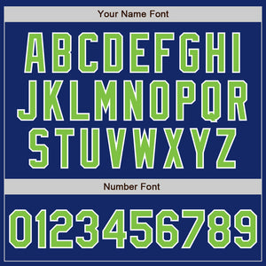 Custom Royal Neon Green-White Authentic Baseball Jersey