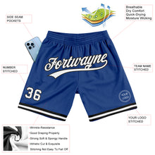 Load image into Gallery viewer, Custom Royal White-Black Authentic Throwback Basketball Shorts
