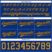 Charger l&#39;image dans la galerie, Custom Royal Old Gold-Black Authentic Throwback Basketball Shorts
