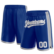 Load image into Gallery viewer, Custom Royal White-Gray Authentic Basketball Shorts
