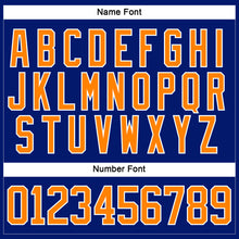 Load image into Gallery viewer, Custom Royal Bay Orange-White Hockey Lace Neck Jersey
