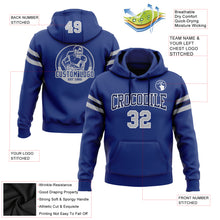 Charger l&#39;image dans la galerie, Custom Stitched Royal Gray-Navy Football Pullover Sweatshirt Hoodie
