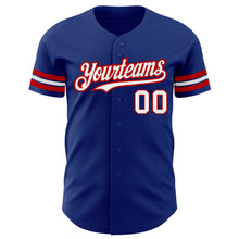 Charger l&#39;image dans la galerie, Custom Royal White-Red Authentic Baseball Jersey
