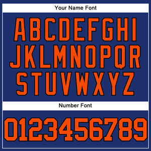 Custom Royal Orange-Black Authentic Baseball Jersey