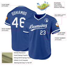 Load image into Gallery viewer, Custom Royal White Authentic Throwback Baseball Jersey
