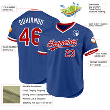 Load image into Gallery viewer, Custom Royal Red-White Authentic Throwback Baseball Jersey
