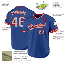 Load image into Gallery viewer, Custom Royal Gray-Red Authentic Throwback Baseball Jersey
